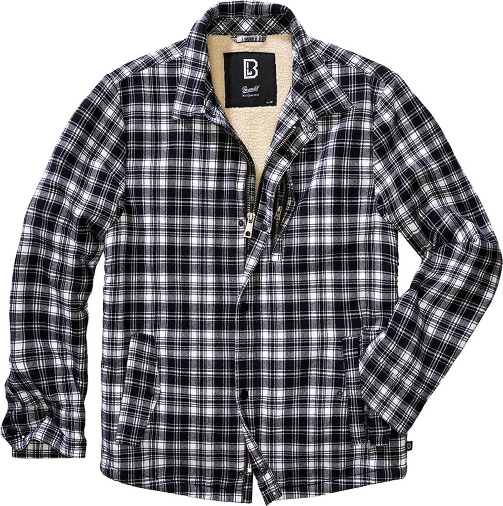 Classic Sherpa Jacke weiß-schwarz, 5XL