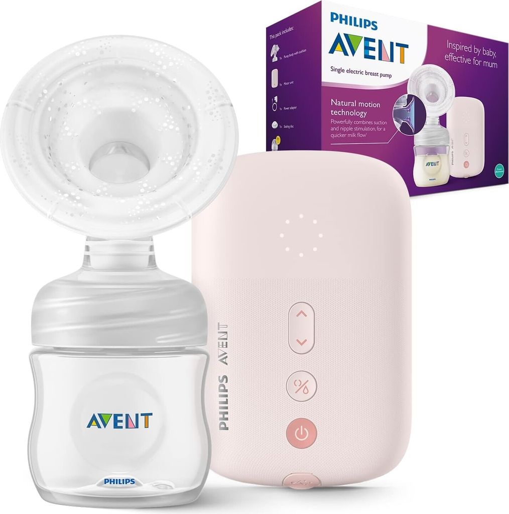 Philips Avent Elektrische Milchpumpe in Klinikqualität Trinkrhythmus wie Ihr Baby 125ml Flasche Stilleinlagen Rosa