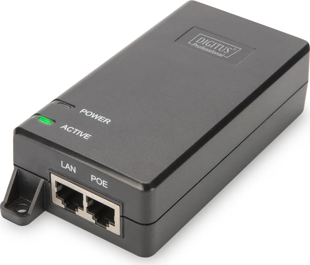Injecteur PoE+ 30W DIGITUS : Supprimez les câbles d'alimentation superflus