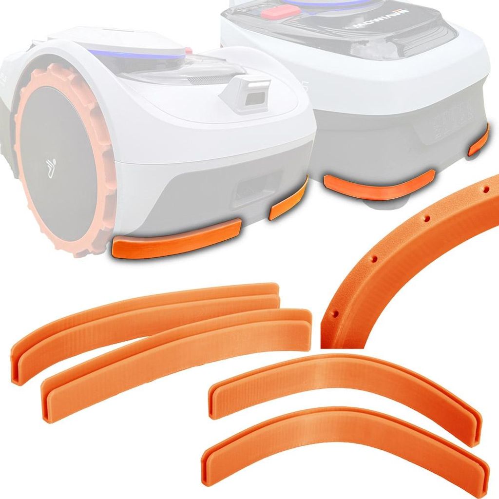 Axis Line 4x Kantenschutz kompatibel mit Rasenmäher Segway Navimow i105e & i108e Schutz Bumper Tuning Mähroboter - einfach gesteckt, kein kleben -