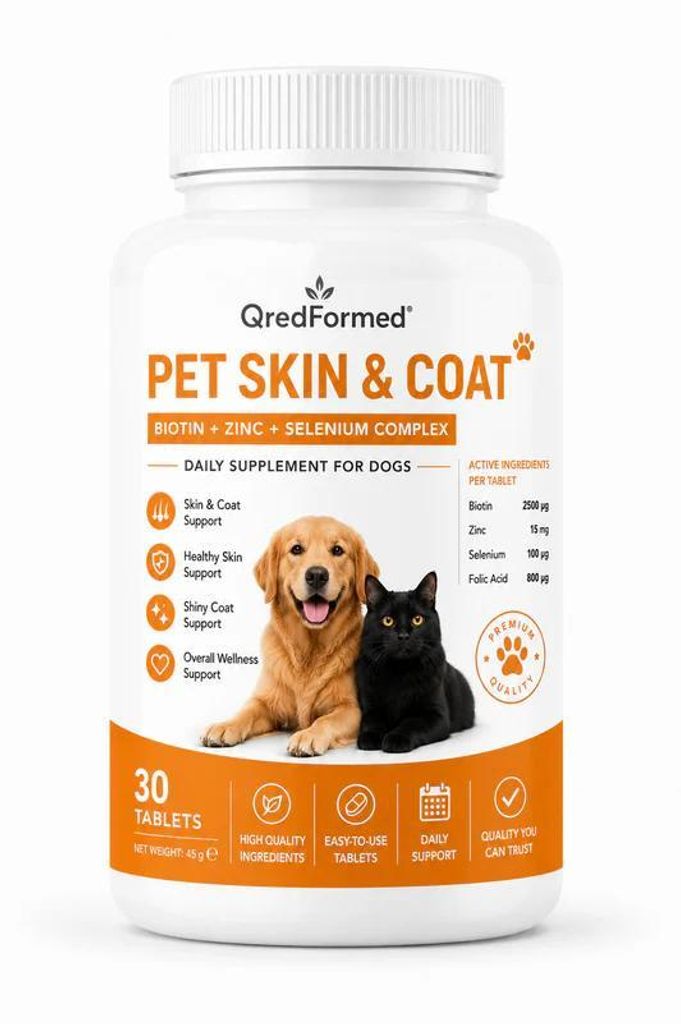 PET SKIN & COAT - Biotin + Zink + Selen Komplex - 30 Tabletten