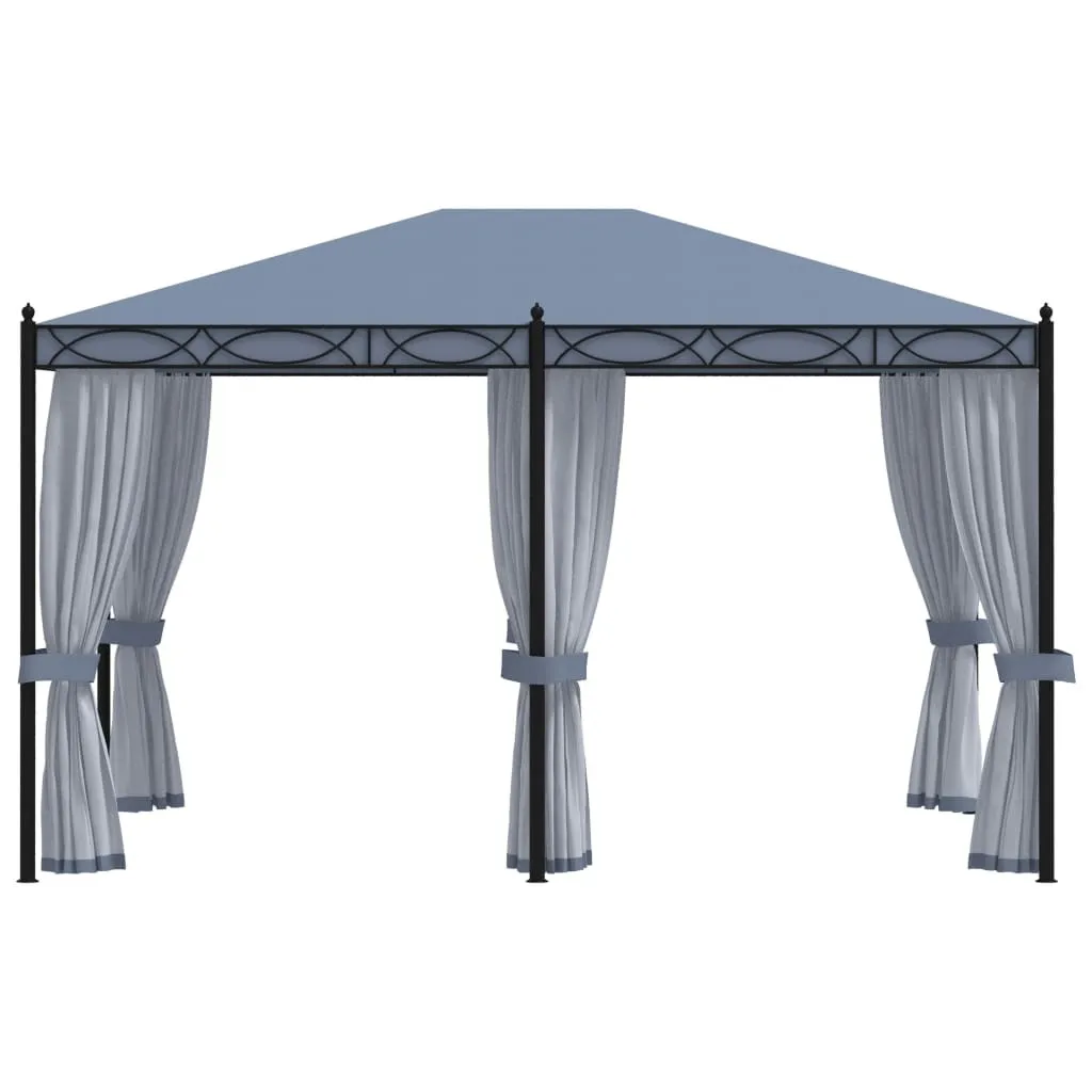 Tonnelle de jardin 3x4 m avec rideaux moustiquaires vidaXL Anthracite