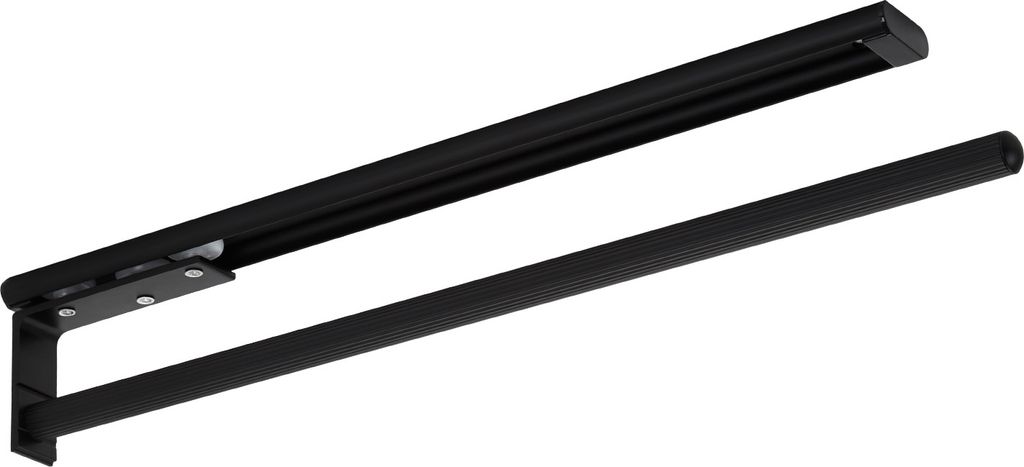 SOTECH Aluminium Handtuchhalter TED 1-armig 450 - 730 mm ausziehbar schwarz matt