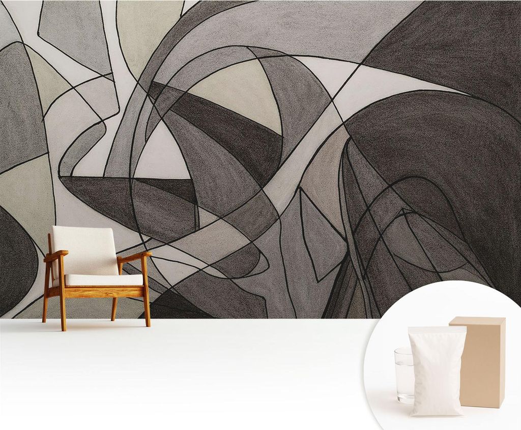Fototapete - 416x254 cm - Tapete - Wandtapete - Wandbilder - Dekofolie - Tapete Folie - Wand - Dekoration - Wohnzimmer - Geometrische Abstraktion