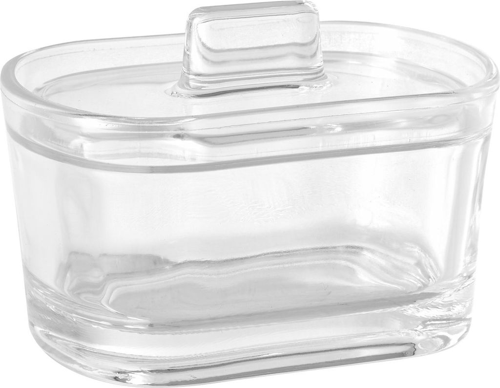 Zuckerdose Parmesandose Marmeladenglas Honigglas Schmuckdose oval aus Glas