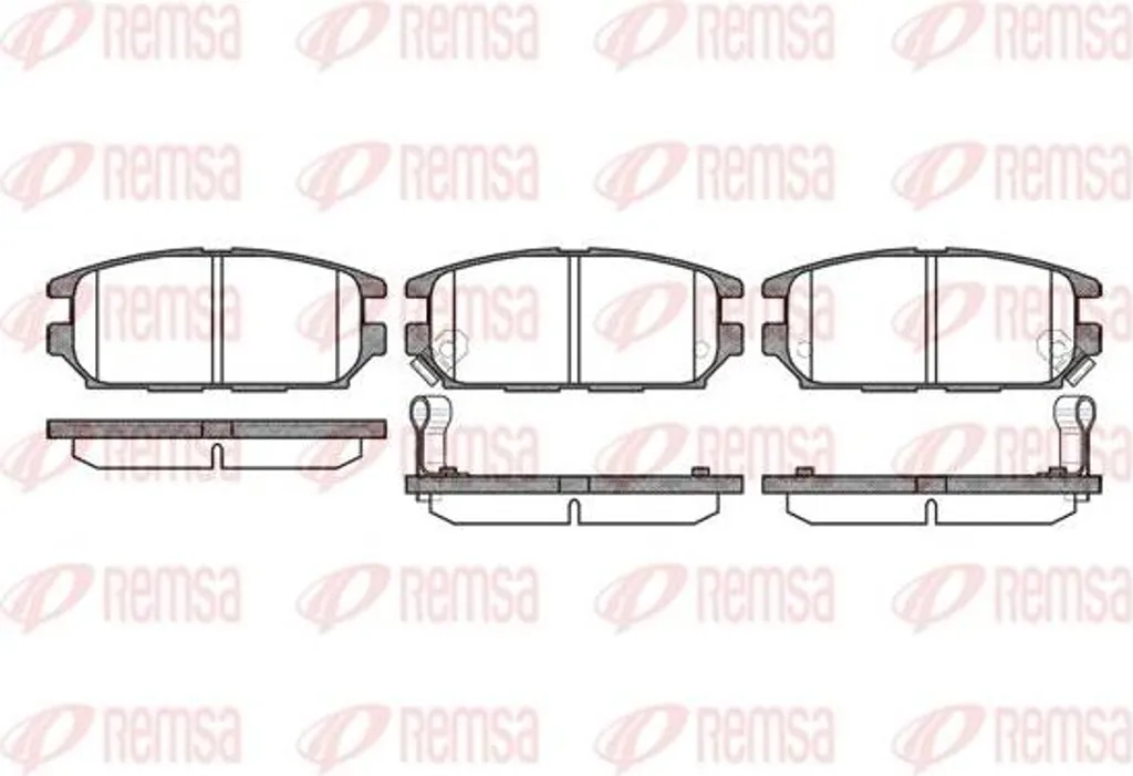 Plaquettes de frein pour Mitsubishi Space Wagon et Runner REMSA 0356.12