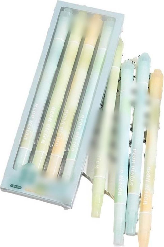 INF Doppelspitze Textmarker - Ästhetische Marker für Studenten, 4 Stück