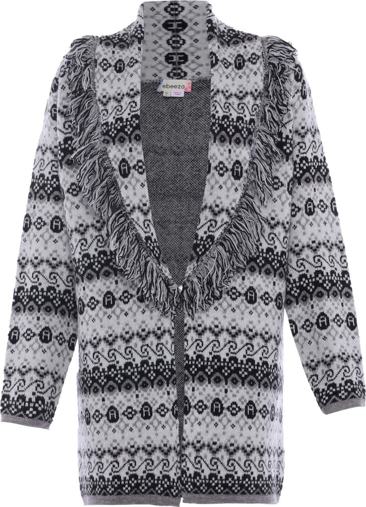 ebeeza damen pullover - schwarz weiss, XS/S
