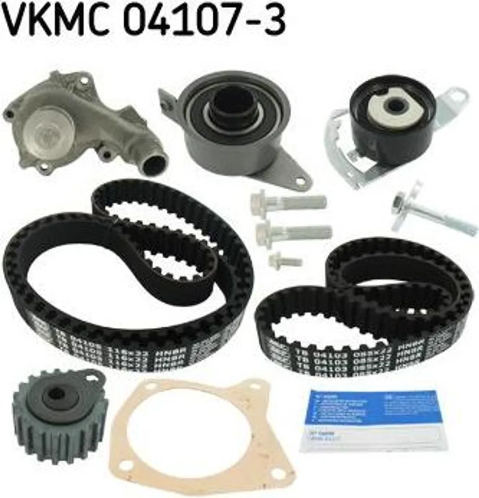 Kit Courroie de Distribution SKF VKMC 04107-3 avec Pompe à Eau Mondeo