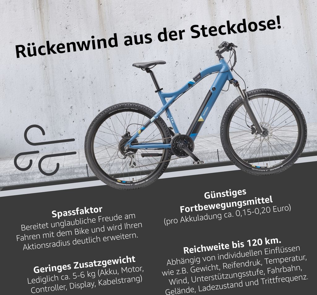 Telefunken E-Bike M922 27,5 Zoll mit 24 Gang Shimano Acera Produktbild 6