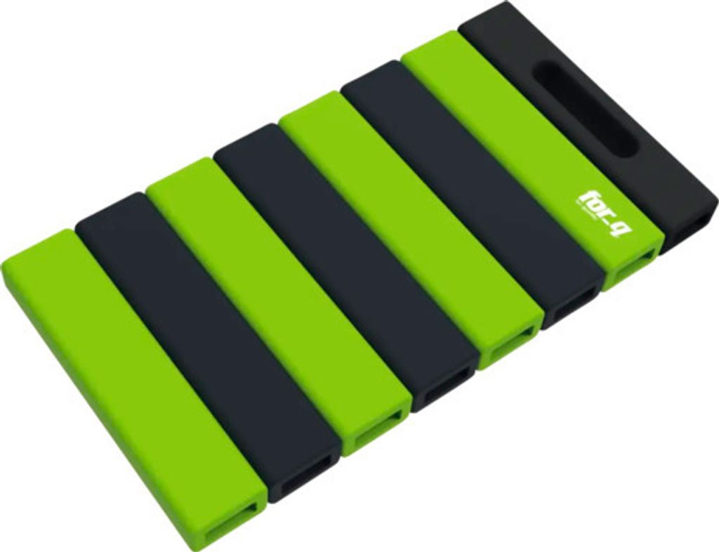 Kniekissen for_q 38x18x2,5 cm schwarz, grün Produktbild 