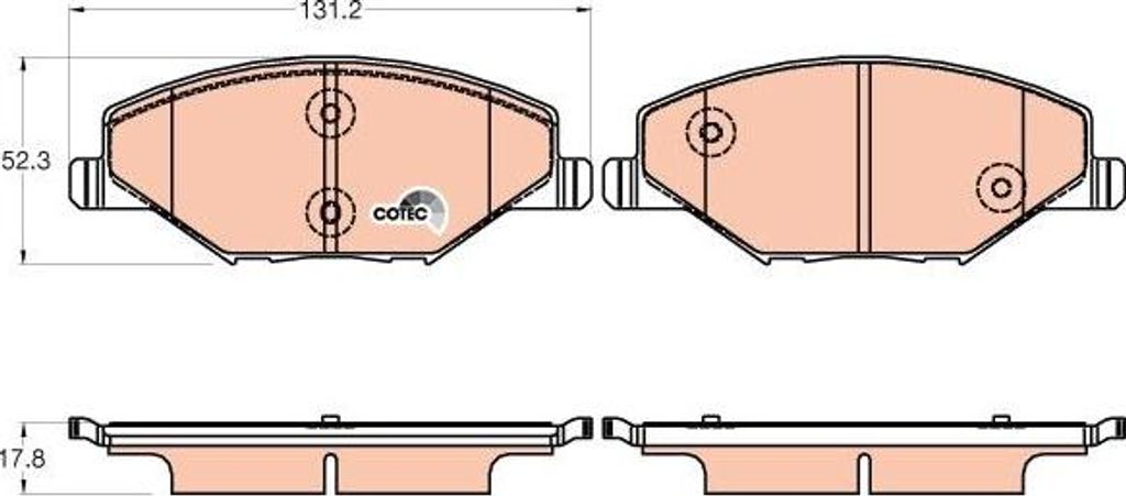 TRW GDB2027 Bremsbelagsatz, Scheibenbremse OE 6RU698151 kompatibel mit Fabia