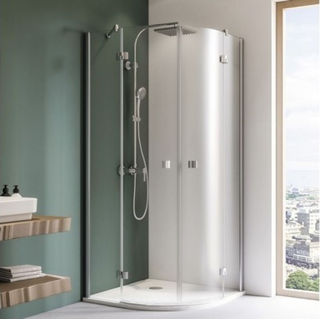 Runddusche Breuer Espira R550 90x90 cm Klarglas Profilfarbe chrom