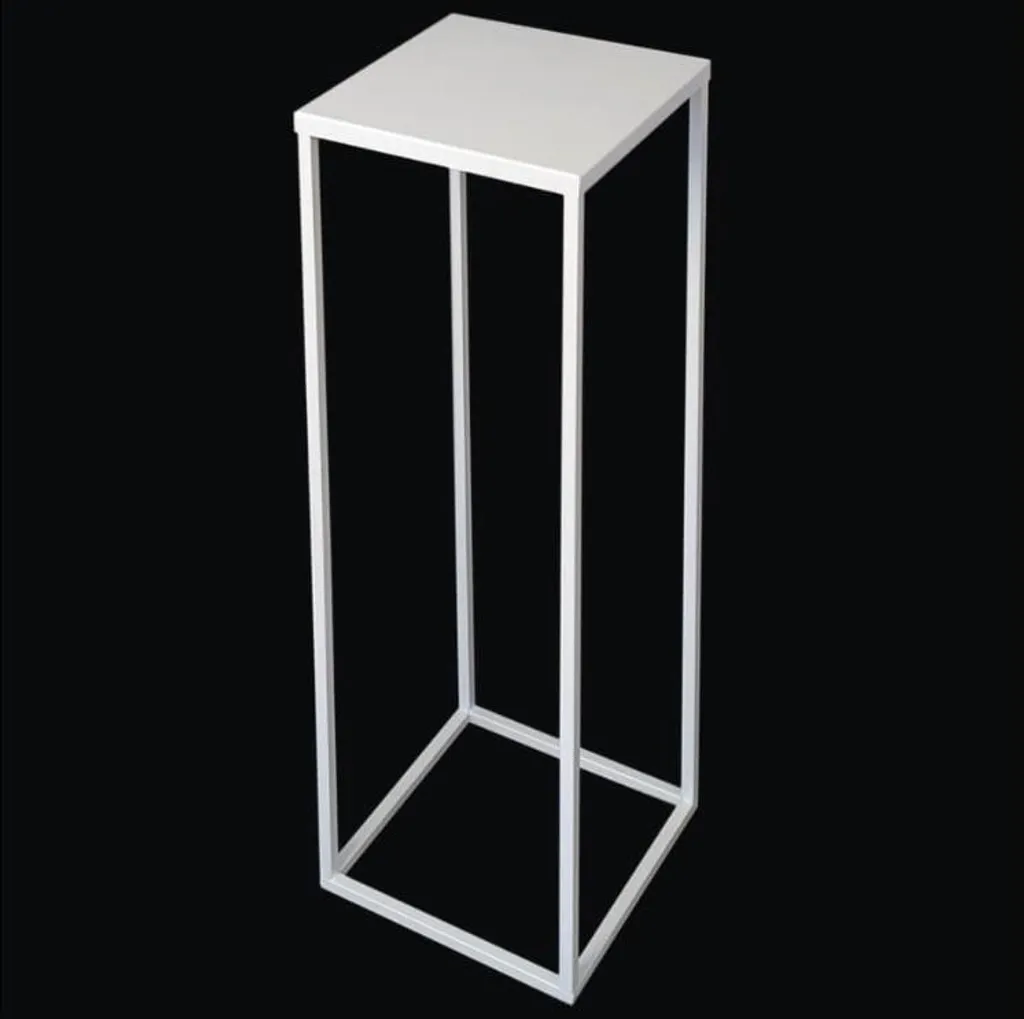 Support de plante haut blanc style Loft moderne en métal stable - 3