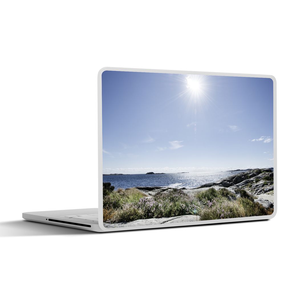 MuchoWow Laptop Aufkleber Sticker Cover Strand - Natur - Sonne 25x18 cm - Laptop-Deko