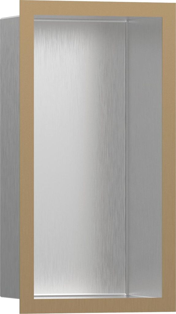 hansgrohe XtraStoris Individual Wandnische Edelstahl gebürstet mit Designrahmen, 300x150x100 mm, 56094140