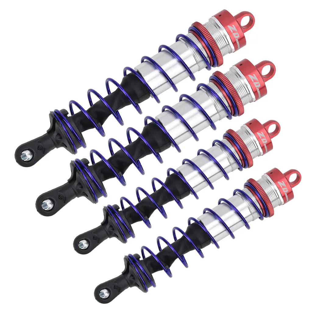 Amortisseurs 1/8 RC hydrauliques en métal rouge (lot de 4 pièces)