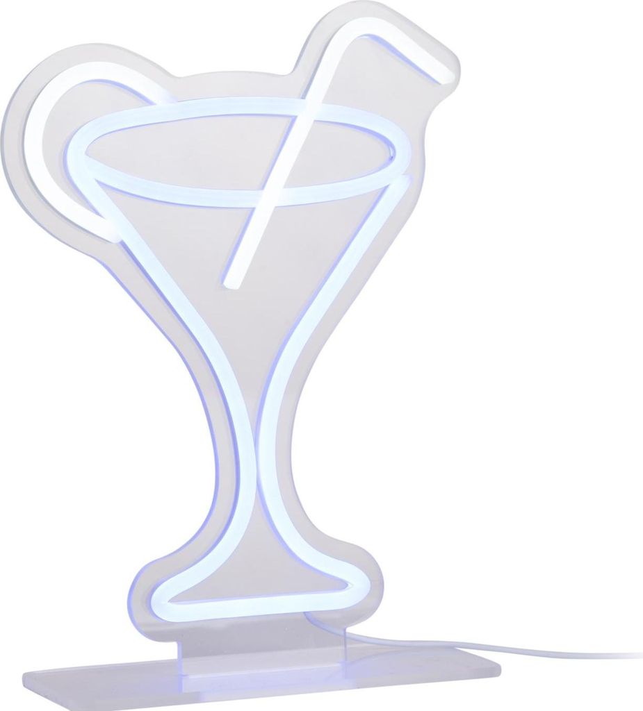 Leitmotiv - Tischleuchte Cocktail - Hellblau - 21.8x21.8x30cm Tischlampe - Nachttischlampe, Wohnzimmer, Schlafzimmer