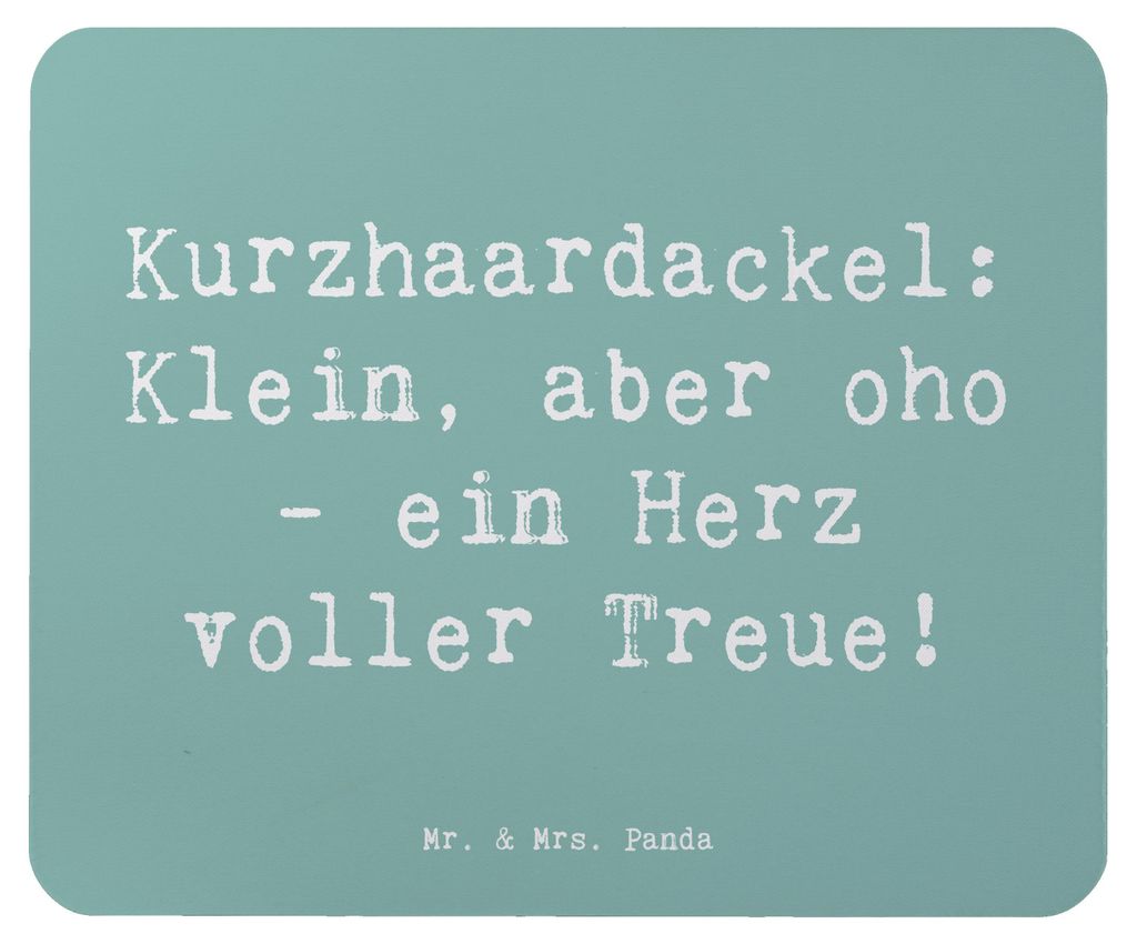 Mr. & Mrs. Panda Mauspad Spruch Kurzhaardackel Herz - Meeresbrise - Geschenk, Mousepad, mousematte, Hunde, agile Hunderasse, liebenswerter Hund, Hu...