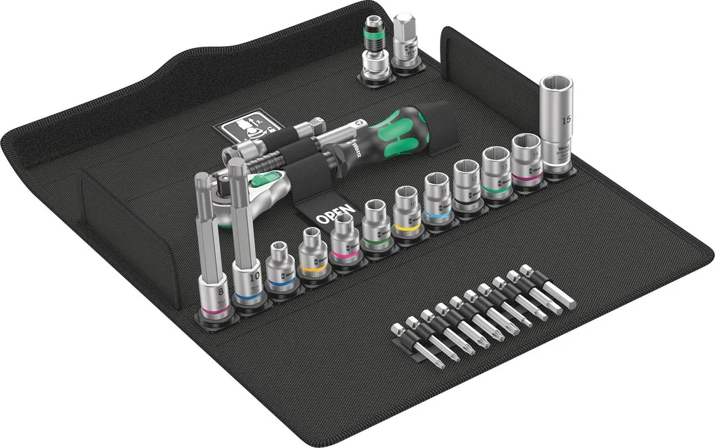 Wera Bicycle Set 7: Set Cricchetto Zyklop Speed 3/8 per Manutenzione Bici