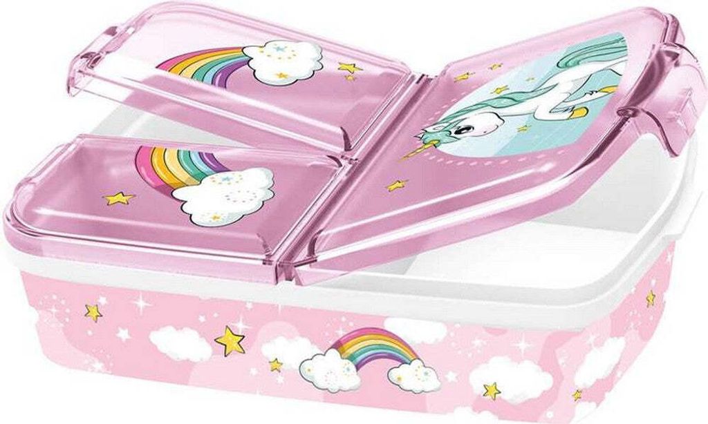 Stor Mehrfache Einhorn-regenbogen-sandwichbox 18x13.50x6 Cm Produktbild 