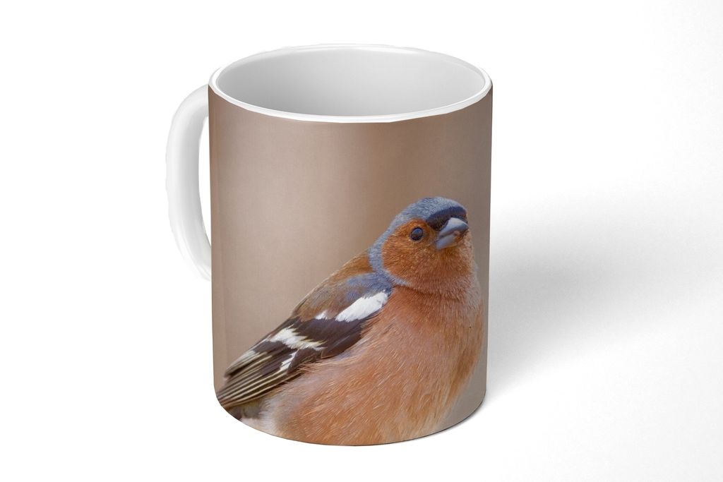 KitchenYeah Tasse Kaffeetasse Kaffeebecher 350 ml Vogel - Tiere - Fink Teetasse - Fototasse - Becher - Keramikbecher - Teebecher - Kaffeetasse - ...
