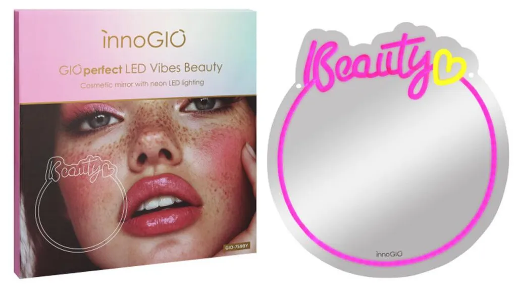 Miroir Lumineux LED Néon pour Salle de Bain et Maquillage Vibes Beauty
