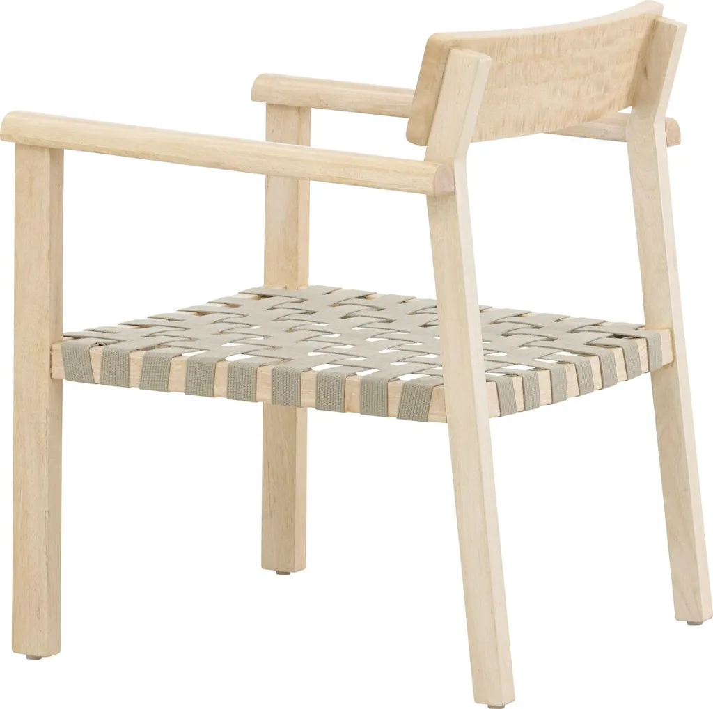 Fauteuil de salon design nature Krois - Siège confortable bois clair - 2