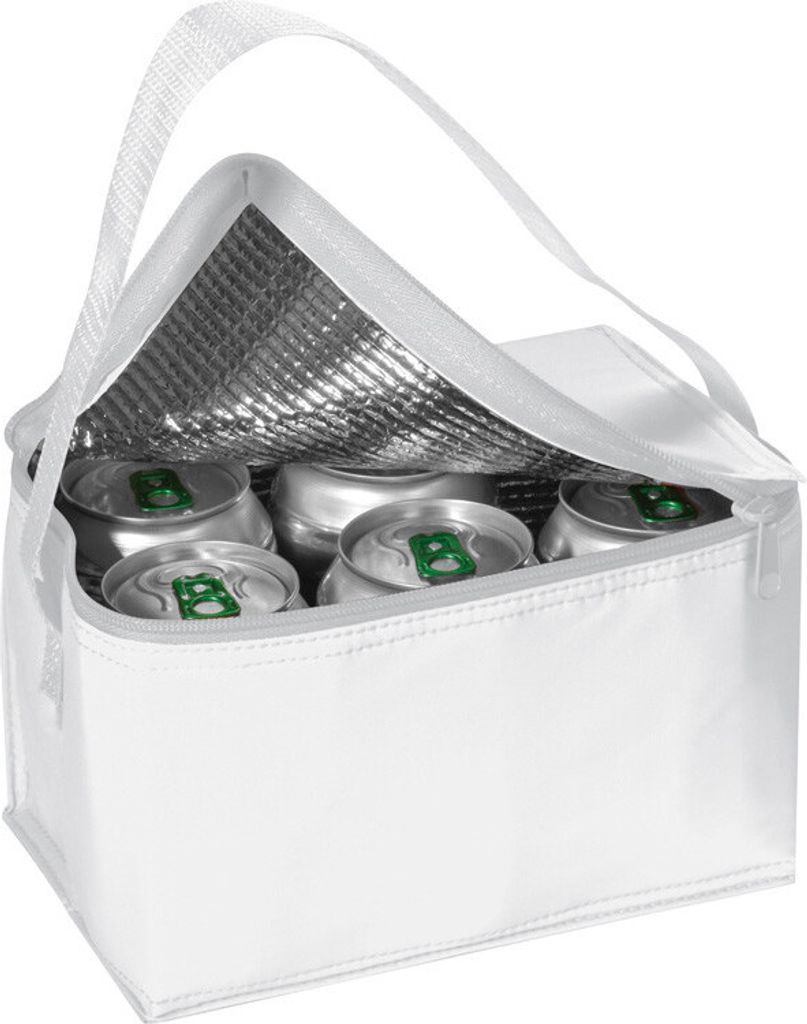 Kühltasche für 6 Dosen à 0,33l / Farbe: weiß Produktbild 