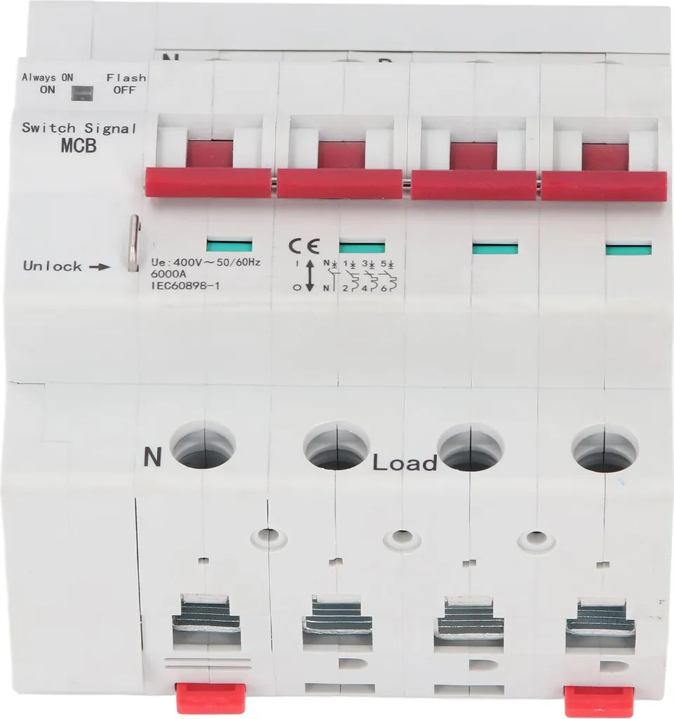 Disjoncteur 4 pôles 400V robuste en PC, protection idéale 50Hz et 60Hz