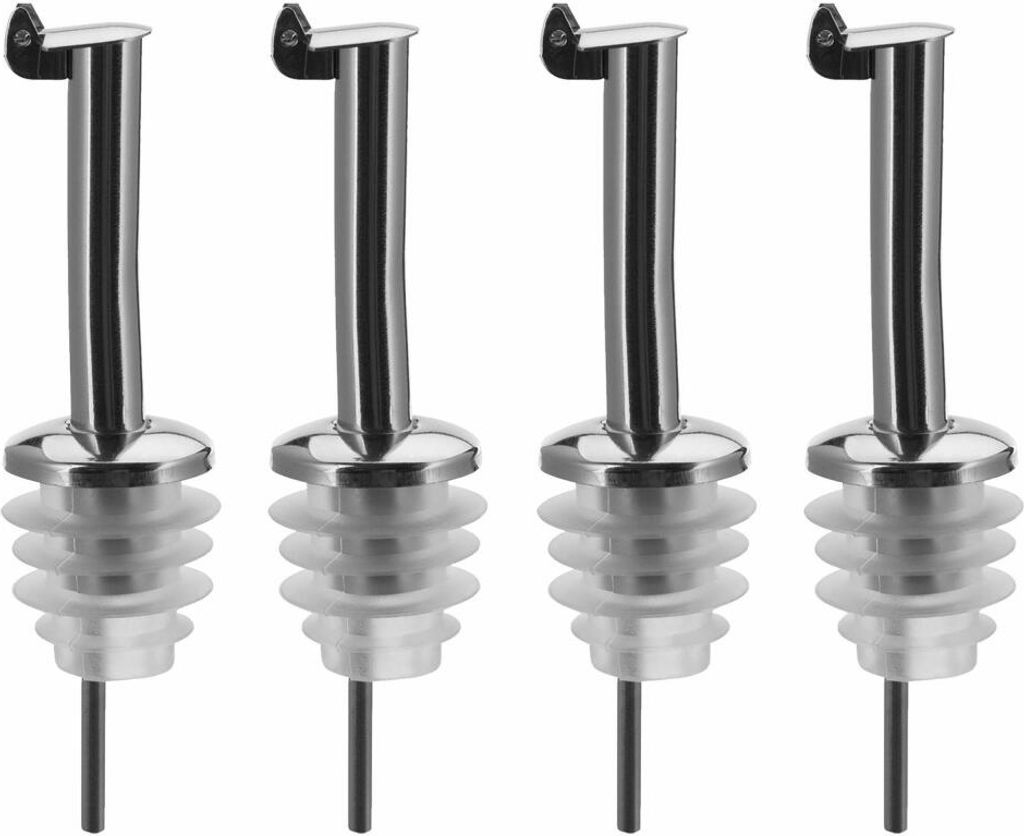Westmark 4 Ausgießer »Inox Standard«, Silikonkorken, Metallkläppchen, 455322E3