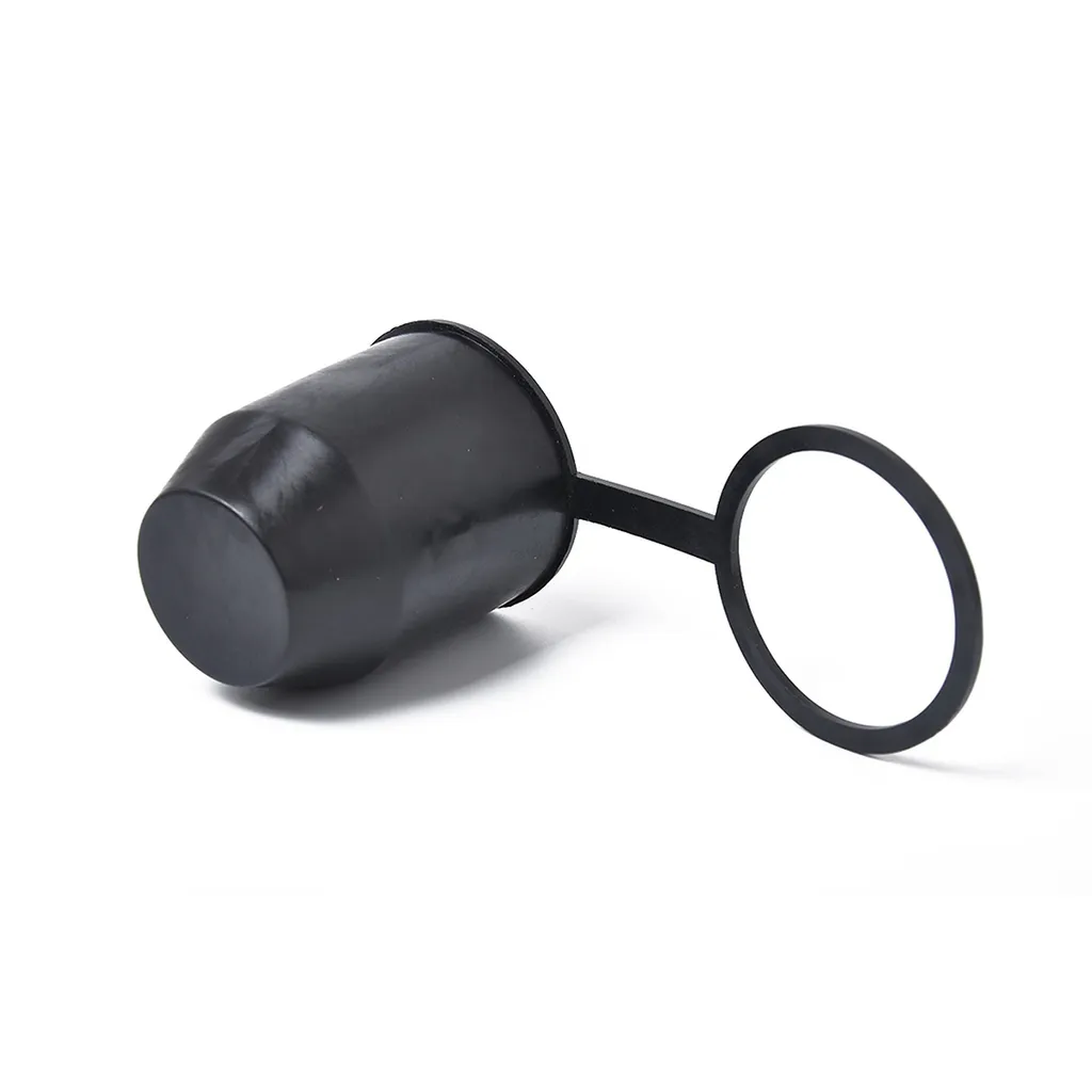 Tappo di protezione per gancio di traino con anello di fissaggio | tappo per gancio di traino | tappo di copertura per dispositivo di rimorchio [nero] | tappo di protezione per palla | copertura universale per ganci di traino per auto | resistente alle intemperie - 10