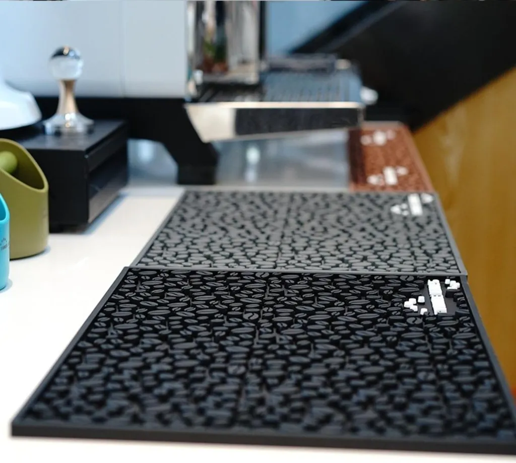 Tapis Isolant pour Machine à Café INF - Protection Plan de Travail Noir - 3
