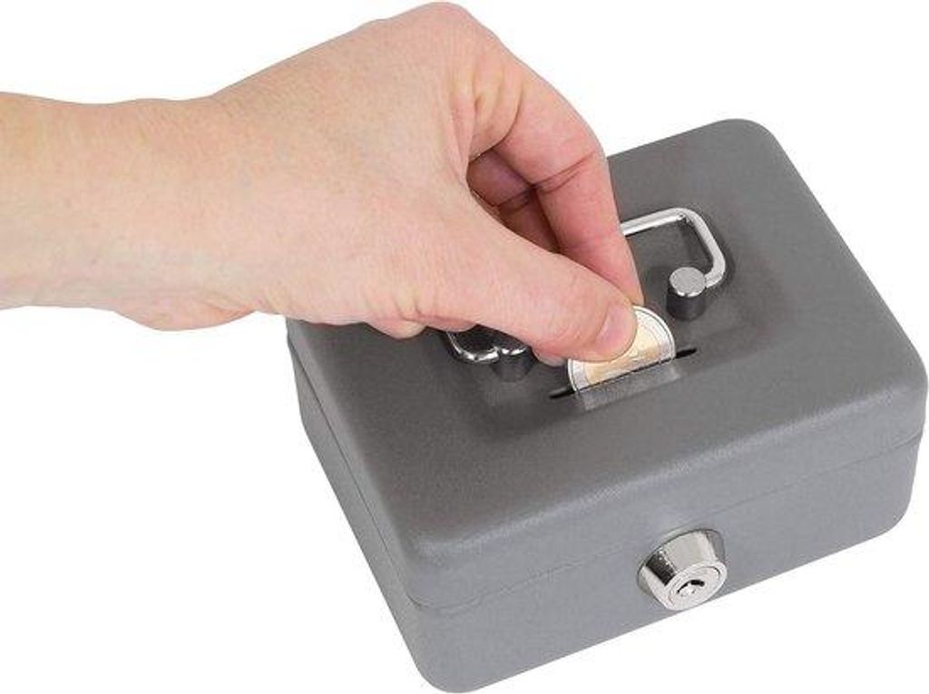 Met Stalen Sleuf für Wertgegenstände | Compact und Sicher für Geld und Wertgegenstände | 12,5 cm