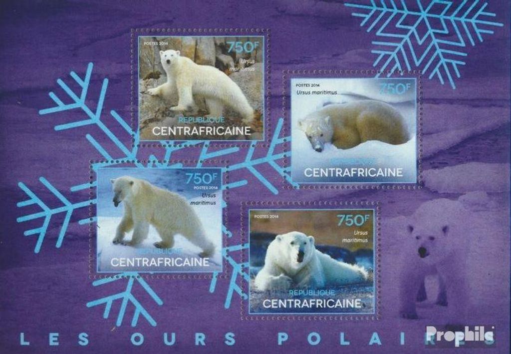 Briefmarken Zentralafrikanische Republik 2014 Mi 5030-5033 Produktbild 