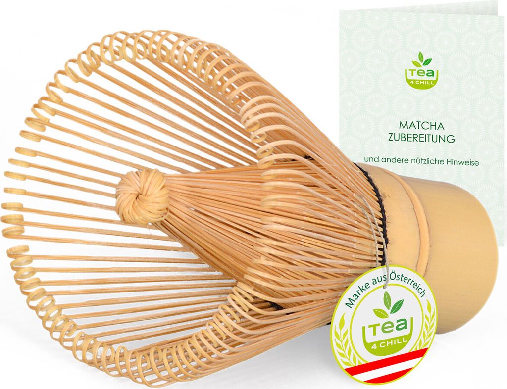 Original Matcha-Besen mit 100 Borsten, handgefertigt aus Bambus für die traditionelle Zubereitung von Matcha Tee