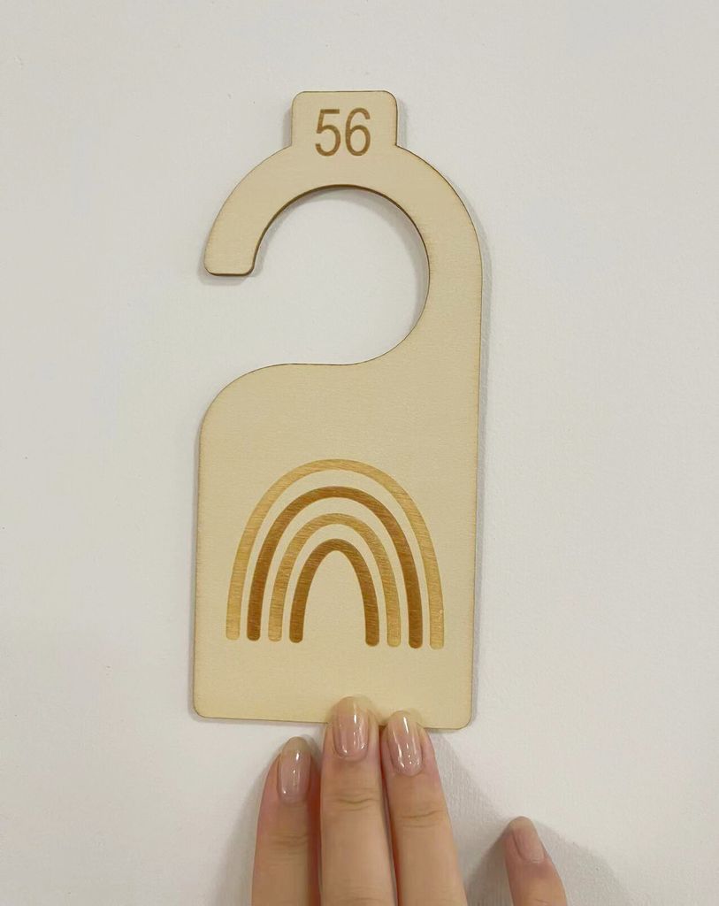 Baby-Größentrenner Aus Holz – 16 Stück | Zum Sortieren Von Kleidung | Für Schrank & Regal