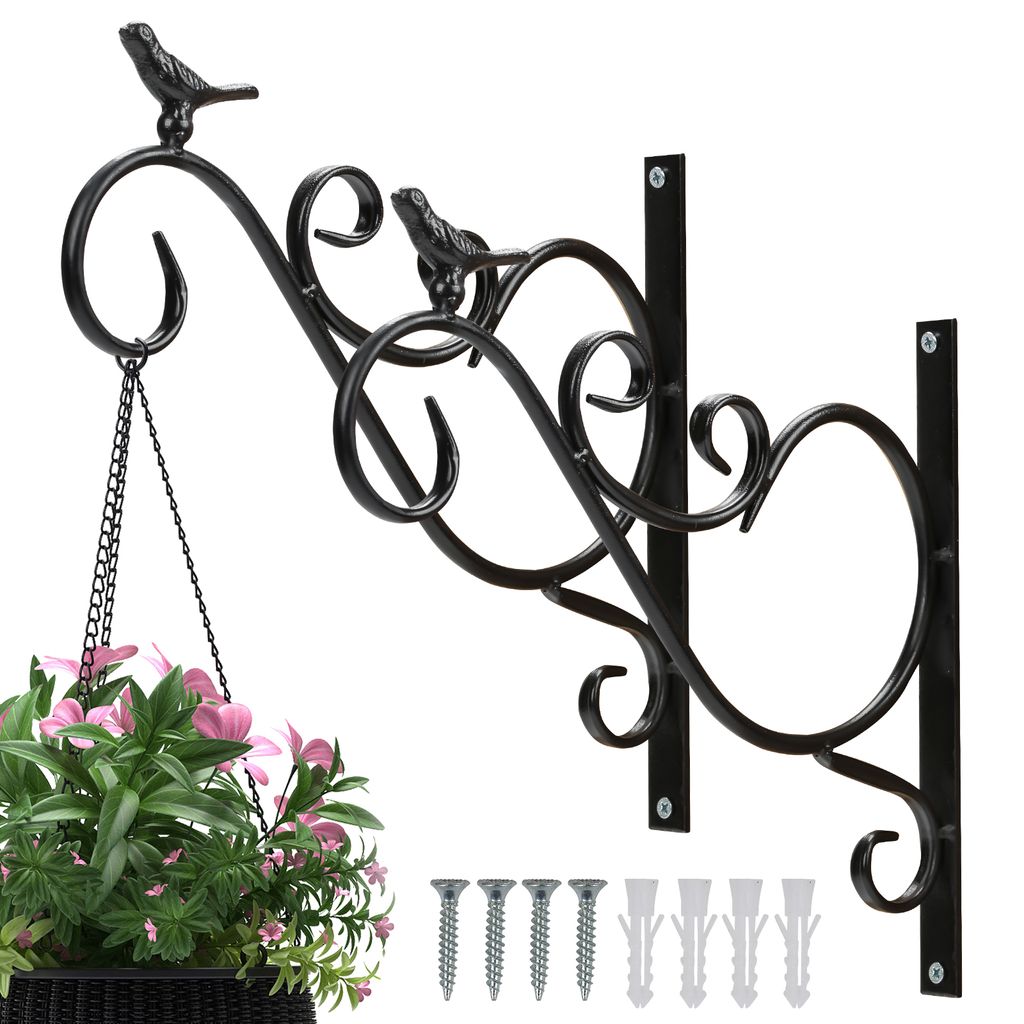 Aopunly Blumenhaken 2er Wandhaken Blumenampel 300x260mm Blatt Blumenhalter Wandhalter Windlichthalter Pflanzenhalter Blumenampelhalter