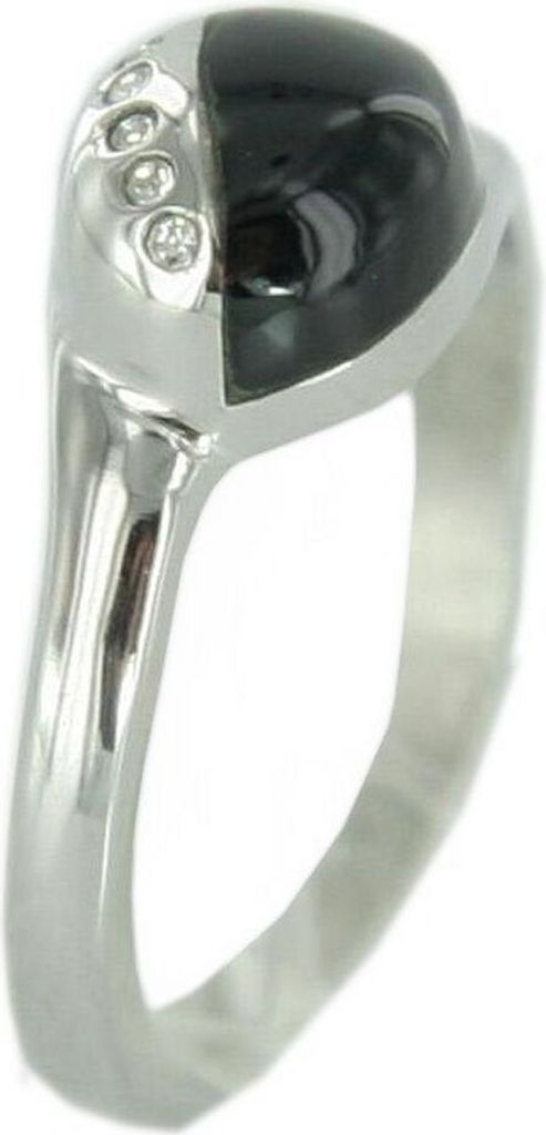 Skagen Damen Ring silber schwarz Zyrkonia JRSB021 S6 Gr. 52 (16,5)