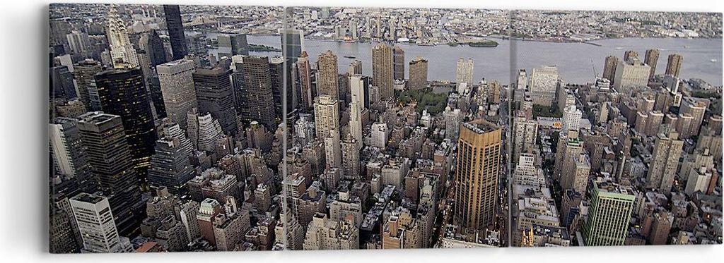 Bild auf Leinwand - Leinwandbild - Amerika wohnung architektur stadt - 90x30cm - Wand Bild - Wanddeko - Leinwanddruck - Bilder - Kunstdruck - Leinw...