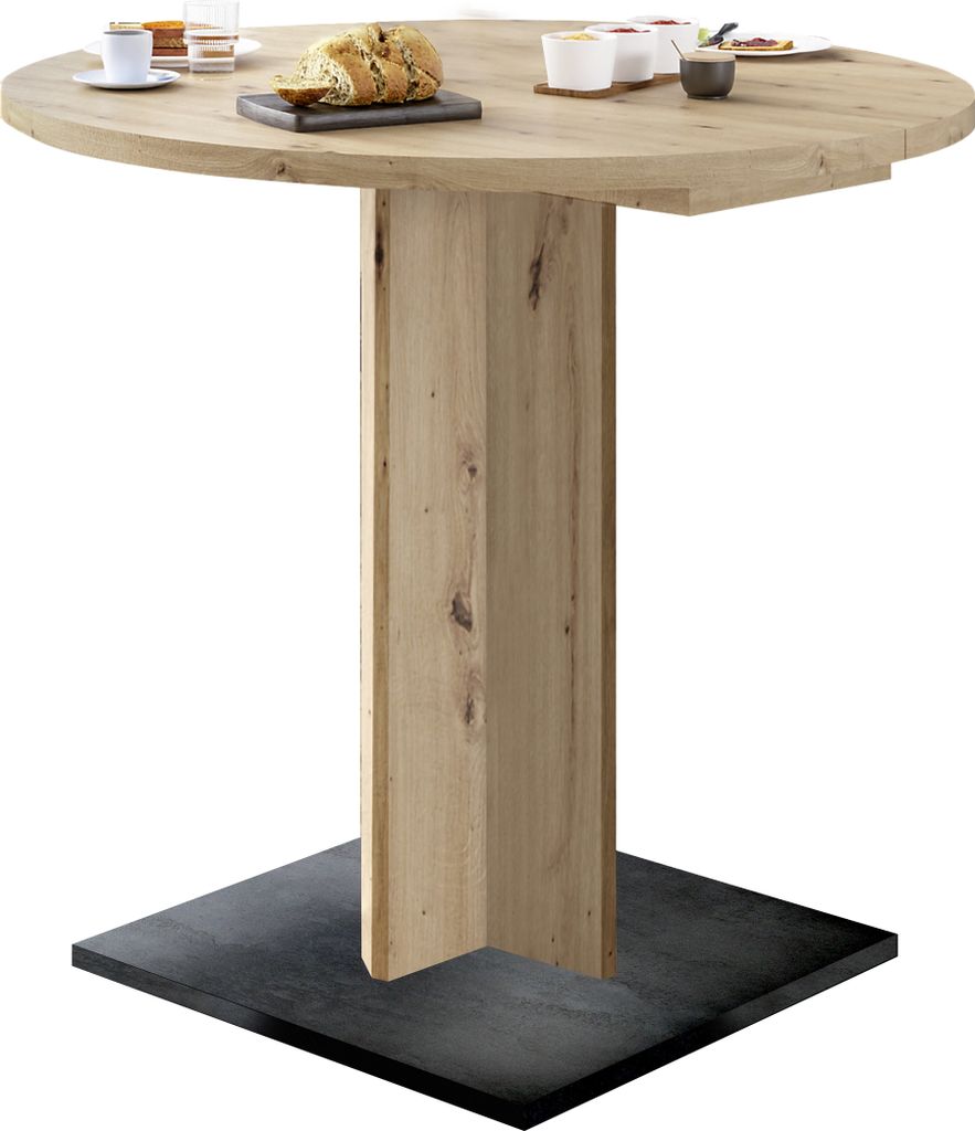 Esstisch >Judd< rund, ausziehbar bis 120cm, Asteiche Produktbild 