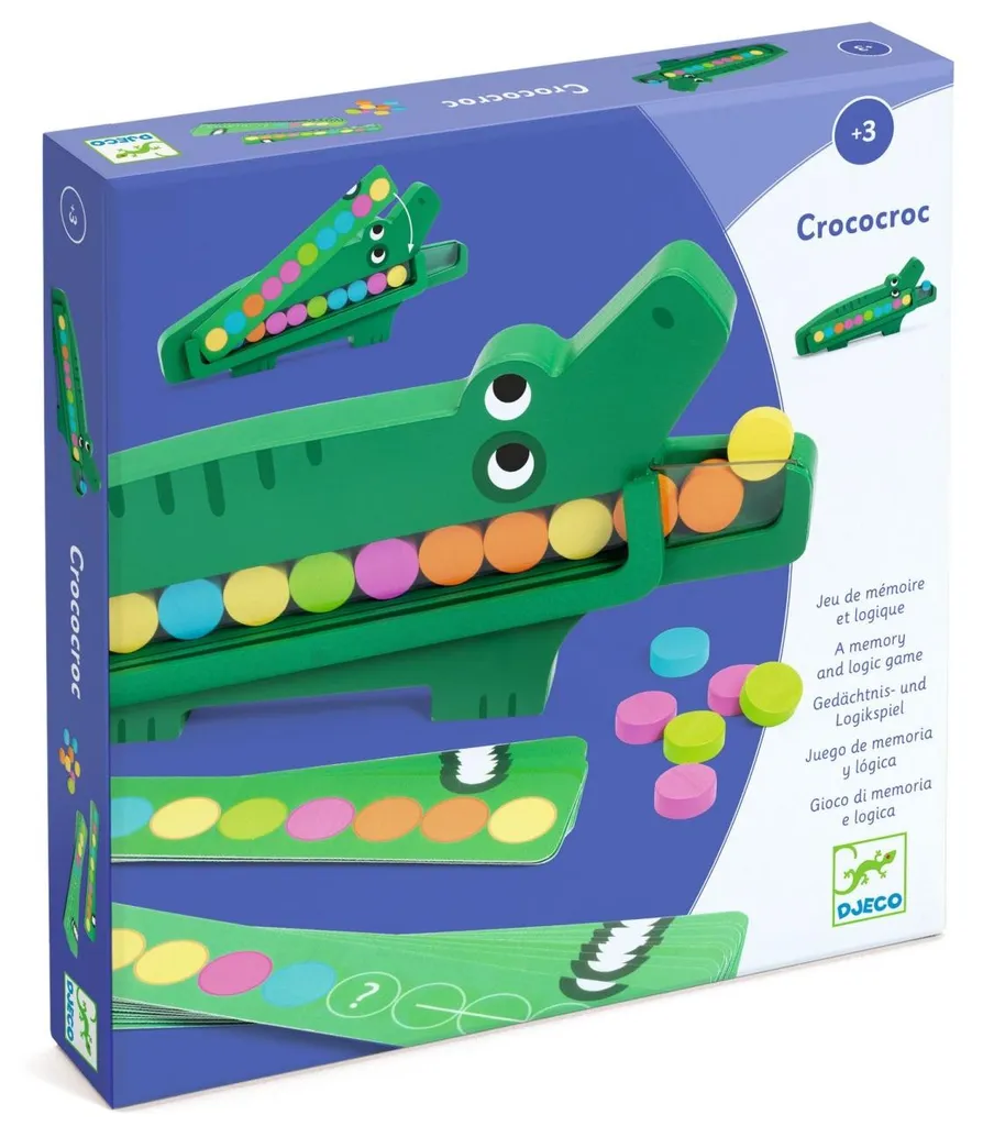 Crococroc Djeco DJ01629 : Apprendre les Couleurs en S'amusant Sans Écran