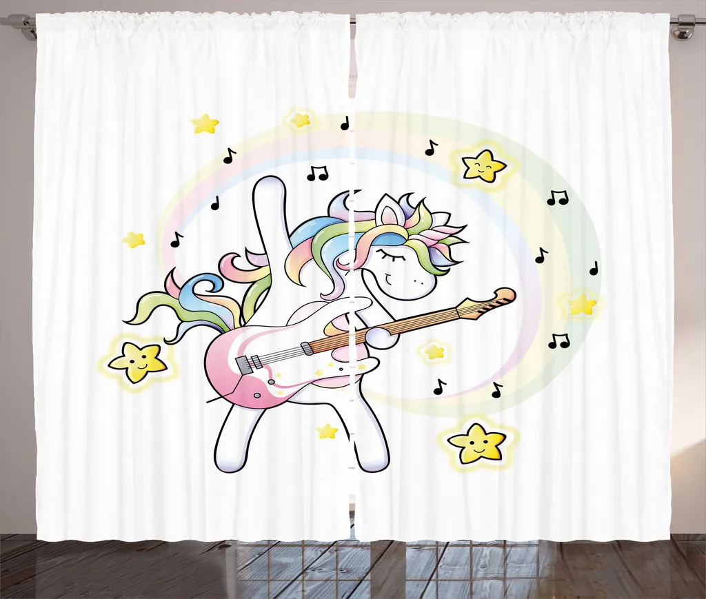 Rideau Arc-en-ciel Multicolore en Tissu Lavable 280 x 225 cm Pony