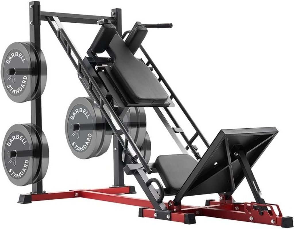 Verstellbare Beinpresse Hack-Squat-Kombimaschine - Unterkörpertraining bei 40°/ 45°/50° Neigungswinkel
