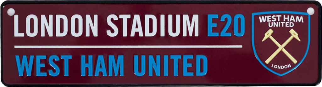 West Ham United FC - Fenster-Schild TA13316 (Einheitsgröße) (Rotwein/Blau/Gelb)
