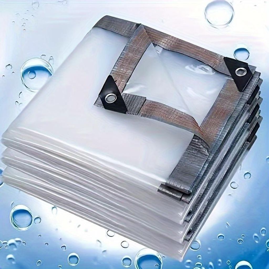 Abdeckplane Transparent 2x3 m- Regendicht & Wasserdicht - Produktbild 
