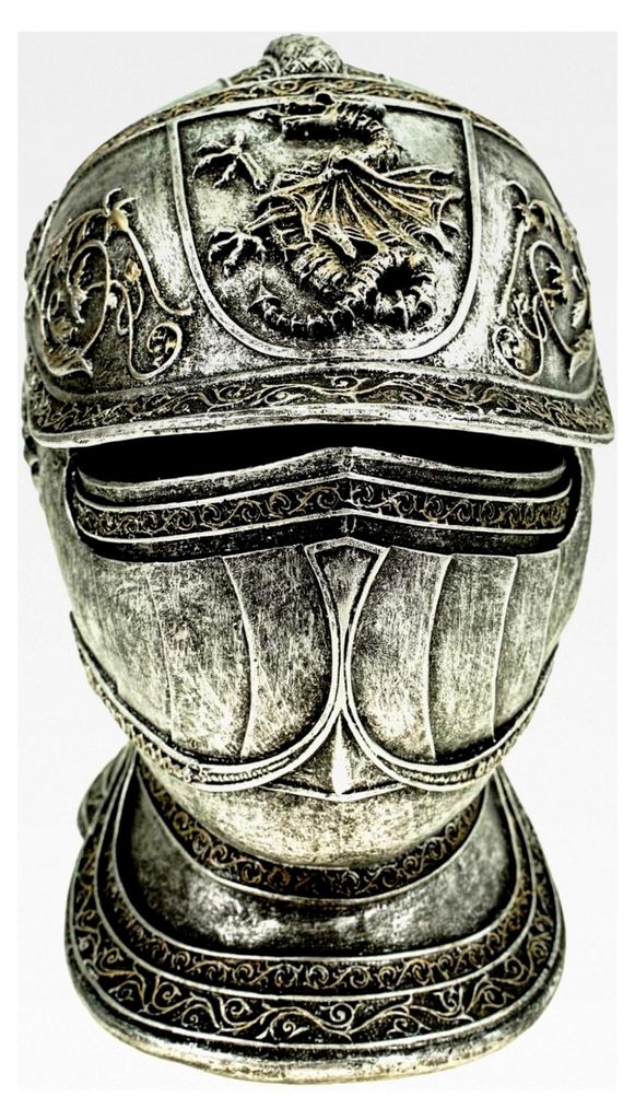 Große Ritterhelm Spardose im Mittelalter-Stil Mehrfarbig