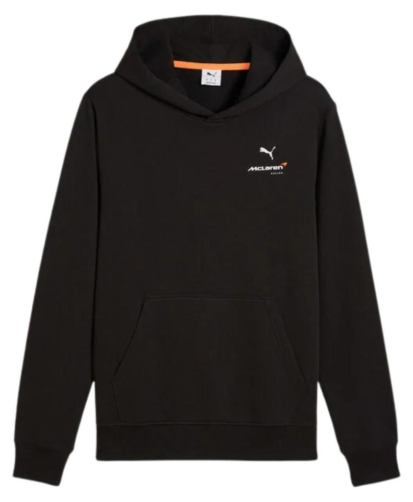 McLaren F1 Kapuzenpullover Essentials Puma 2026, Offizieller Fanartikel, Schwarzer Hoodie mit Kängurutasche, Hochwertiger Baumwoll-Polyester-Mix