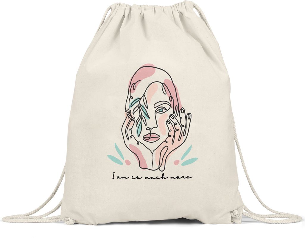 I Am So Much More Turnbeutel Gymsack Spruch Body Positivity Mental Health Frauentag Positives Denken
