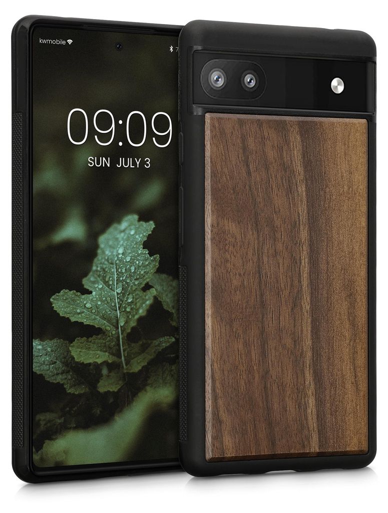kwmobile Handyhülle für Google Pixel 6a Hülle Holz - Case Produktbild 